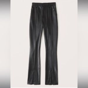 Abercrombie Leather Pants with Front Split
